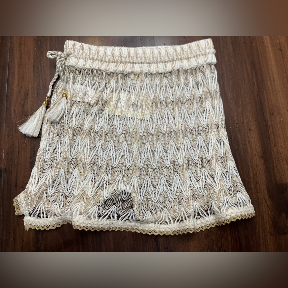 Ramy Brook Cream and Gold Swim Coverup - Picture 4 of 14